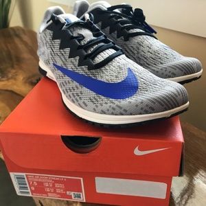 Unisex NIKE Zoom Streak LT4 Racing Shoe/Men's Sz 7.5-Women's Sz 9 / Gray, Black